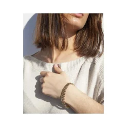 Bracelet plaqué or maille américaine 19 cm