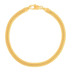 Bracelet plaqué or maille anglaise 18 cm