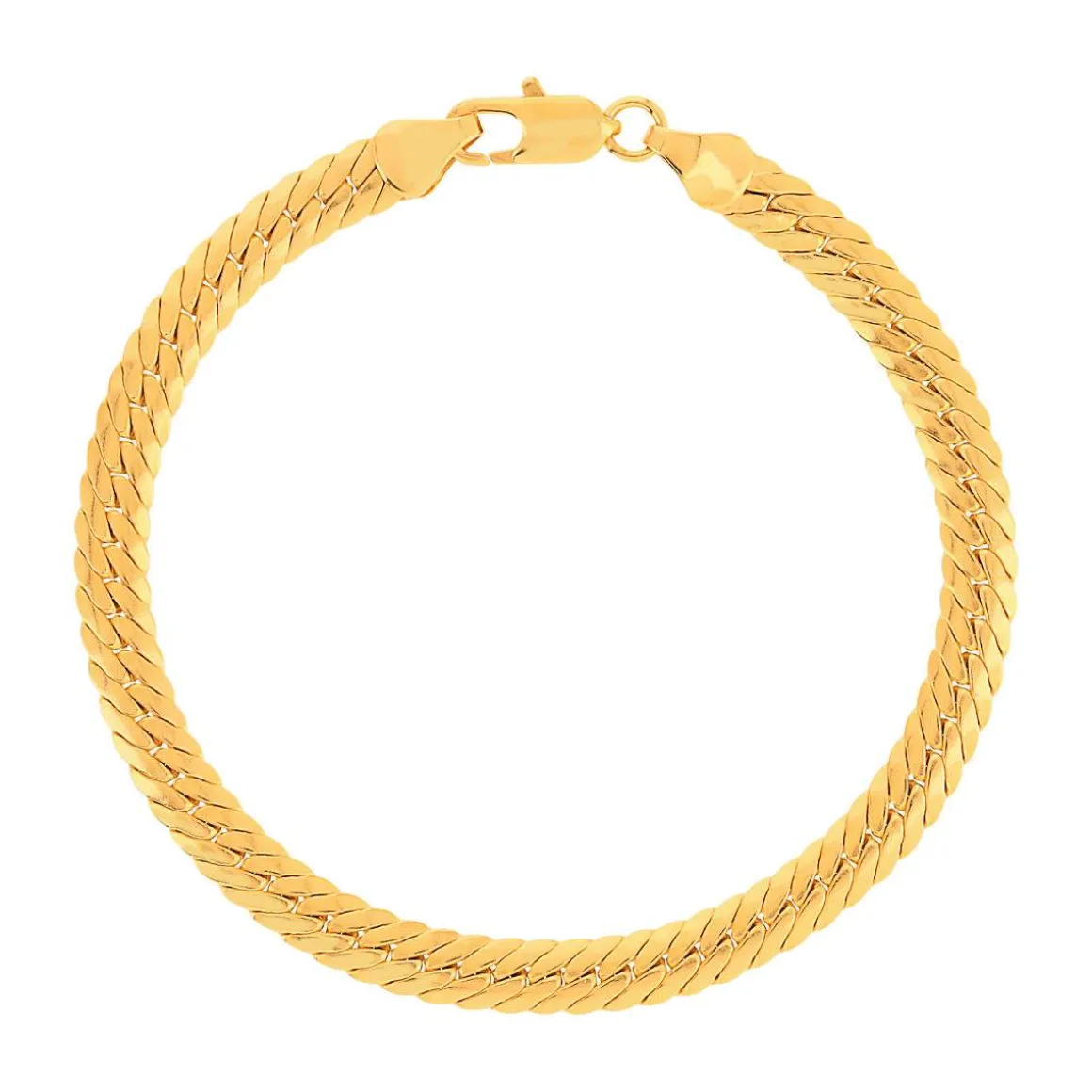 Bracelet plaqué or maille anglaise 18 cm