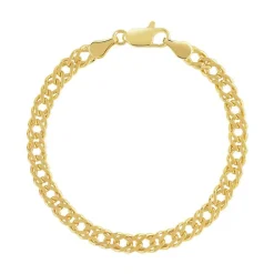 Bracelet plaqué or maille fantaisie 19 cm