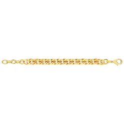 Bracelet plaqué or maille gourmette américaine 16 à 21 cm