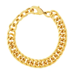 Bracelet plaqué or maille gourmette américaine 16 à 21 cm