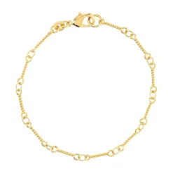 Bracelet plaqué or maillons 18 cm