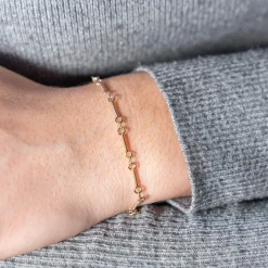 Bracelet plaqué or maillons 18 cm