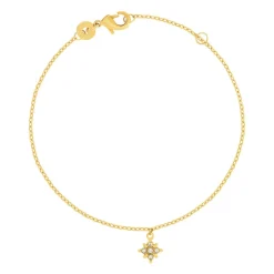 Bracelet plaqué or zirconias 18 cm