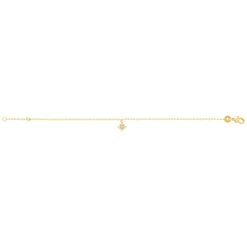 Bracelet plaqué or zirconias 18 cm