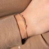 Bracelet plaqué or zirconias 18 cm