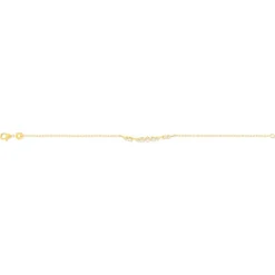 Bracelet plaqué or zirconias 18 cm