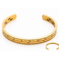 Bracelet rigide acier doré