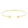 Bracelet rigide or jaune 375 diamants motif pyramide