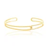 Bracelet rigide plaqué or zirconias 60 cm