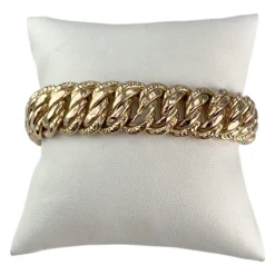 Bracelet souple d'occasion or 750 jaune maille americaine