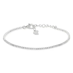 Bracelet tennis argent 925 zirconias 18 cm