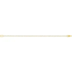 Bracelet tennis plaqué or jaune serti 4 griffes 19,5cm