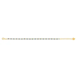 Bracelet tennis plaqué or zirconias bleus et blancs 18 cm