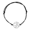 Bracelet Vesontio or blanc 750, diamants total 3/100e de carat.