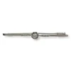 Broche d'occasion or 750  blanc saphirs  synthetiques