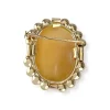 Broche d'occasion or 750 jaune camée coquille