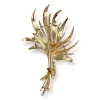 Broche d'occasion or 750 jaune fleur