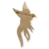 Broche d'occasion or 750 jaune oiseau rubis