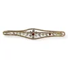Broche d'occasion or 750 2 tons diamants et grenats