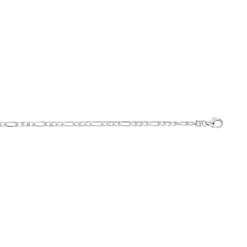 Chaine argent 925 maille cheval alternée triple 50 cm