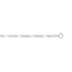 Chaine argent 925 maille cheval alternée triple 55 cm