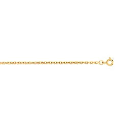 Chaine maille forçat or 375 jaune 45 cm