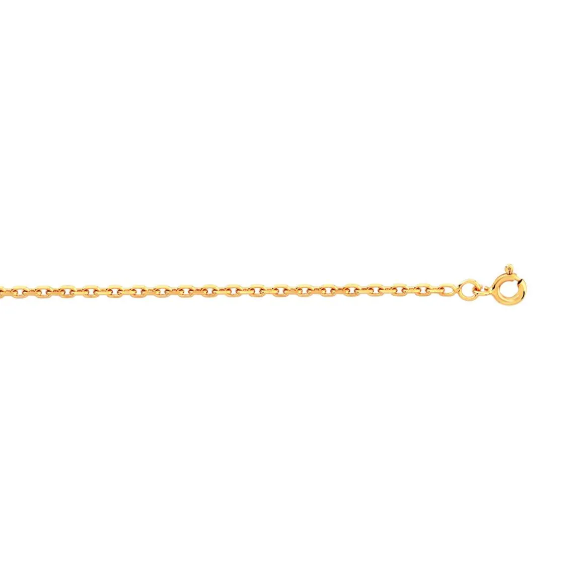Chaine maille forçat or 375 jaune 45 cm