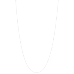 Chaine or blanc 750 50cm maille forçat