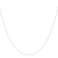 Chaine or blanc 750 50cm maille forçat