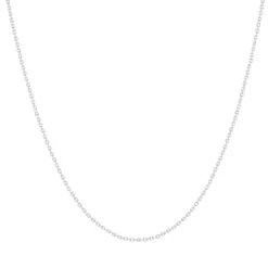 Chaine or blanc 750 45cm maille forçat