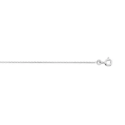 Chaine or blanc 375 maille forçat 50 cm