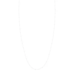 Chaine or blanc 750 motif carré 45 cm