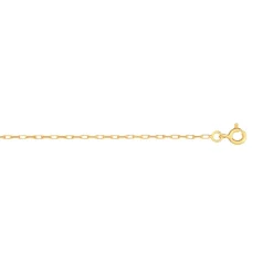 Chaine or 375 jaune maille forçat 50 cm