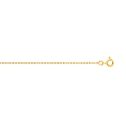 Chaine or 750 jaune maille forçat 40 cm