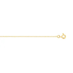 Chaine or 750 jaune maille forçat 40 cm