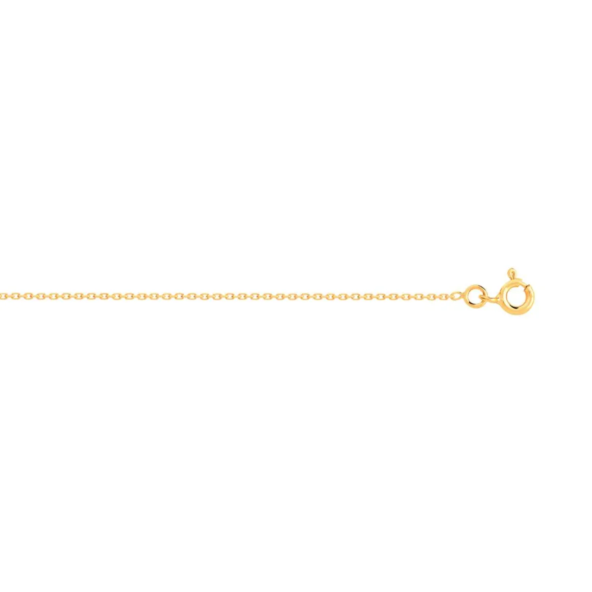 Chaine or 750 jaune maille forçat 40 cm