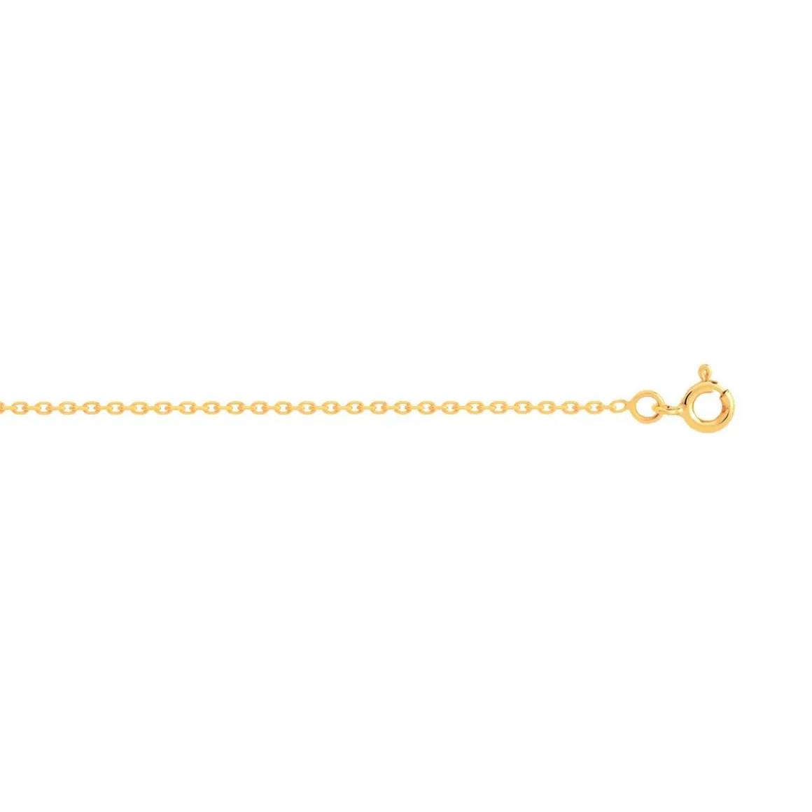 Chaine or 750 jaune maille forçat 40 cm