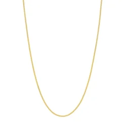 Chaine or jaune 375 maille gourmette 45 cm