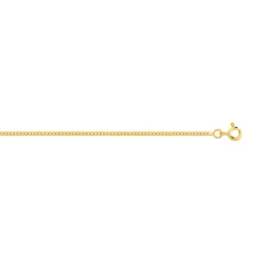 Chaine or 375 jaune maille Gourmette 45cm