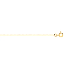 Chaine or 375 jaune maille gourmette 50 cm