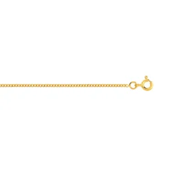 Chaine or 750 jaune maille gourmette 40 cm
