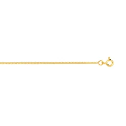 Chaine or 750 jaune maille gourmette 40 cm