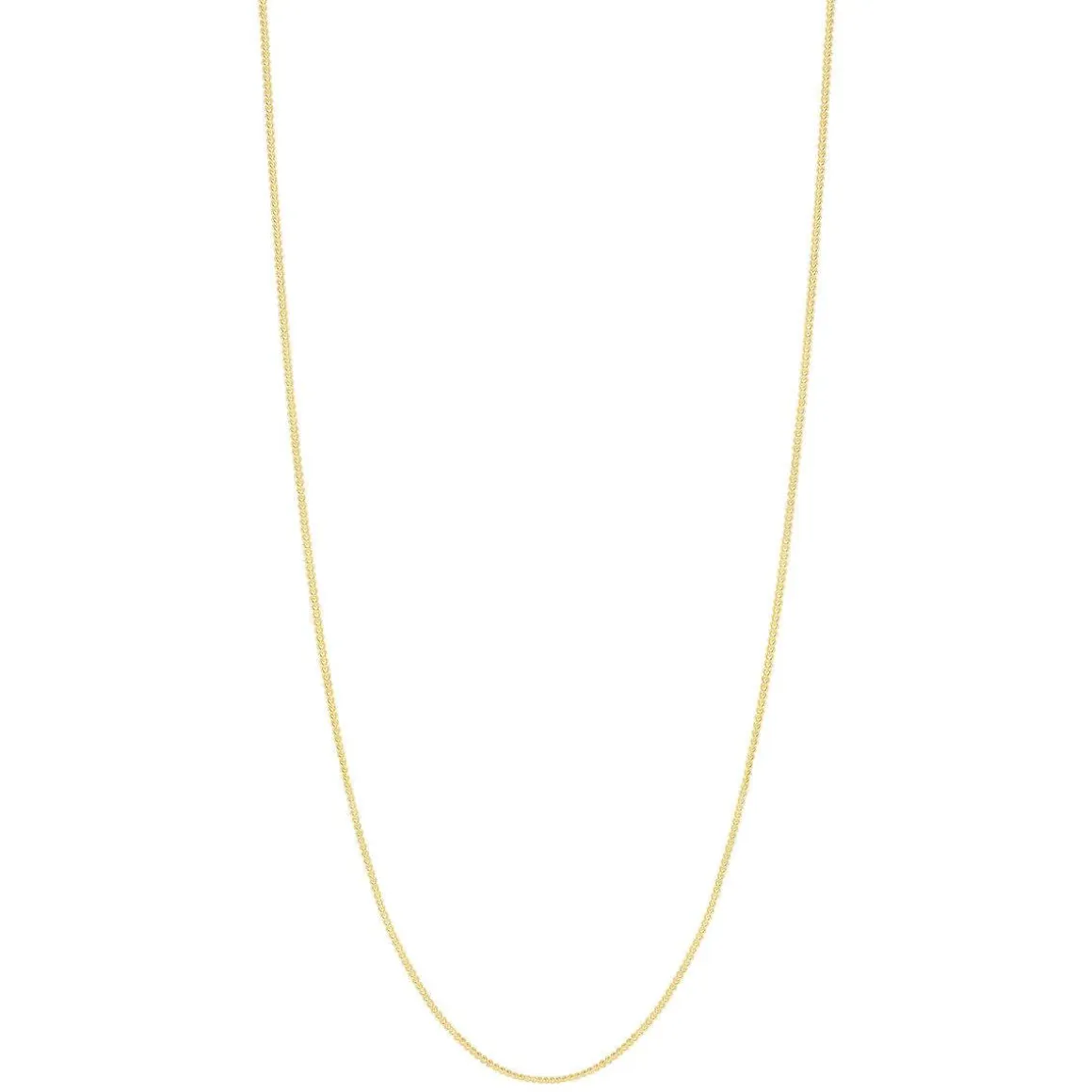 Chaine or jaune 375 maille gourmette 55cm