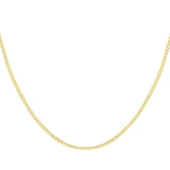 Chaine or jaune 375 maille gourmette 55cm