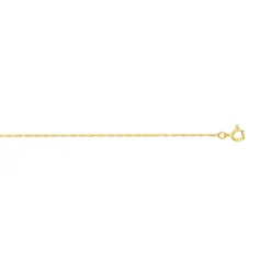 Chaine or 375 jaune maille torsadée 50 cm