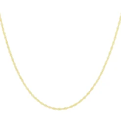 Chaine or jaune 750 maille torsadée 45cm