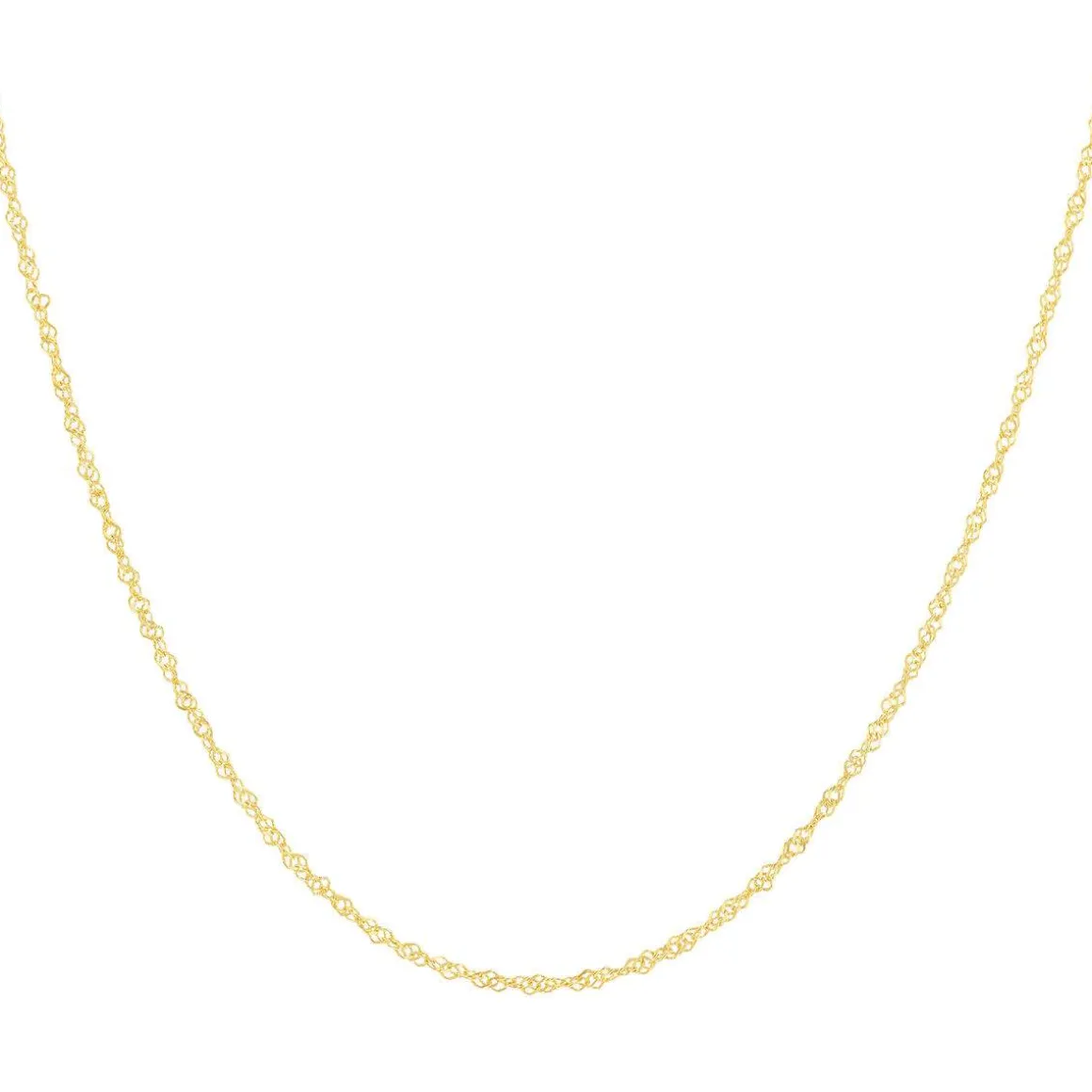 Chaine or jaune 750 maille torsadée 45cm