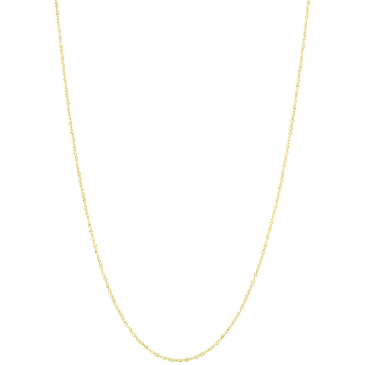 Chaine or jaune 750 maille torsadée 45cm
